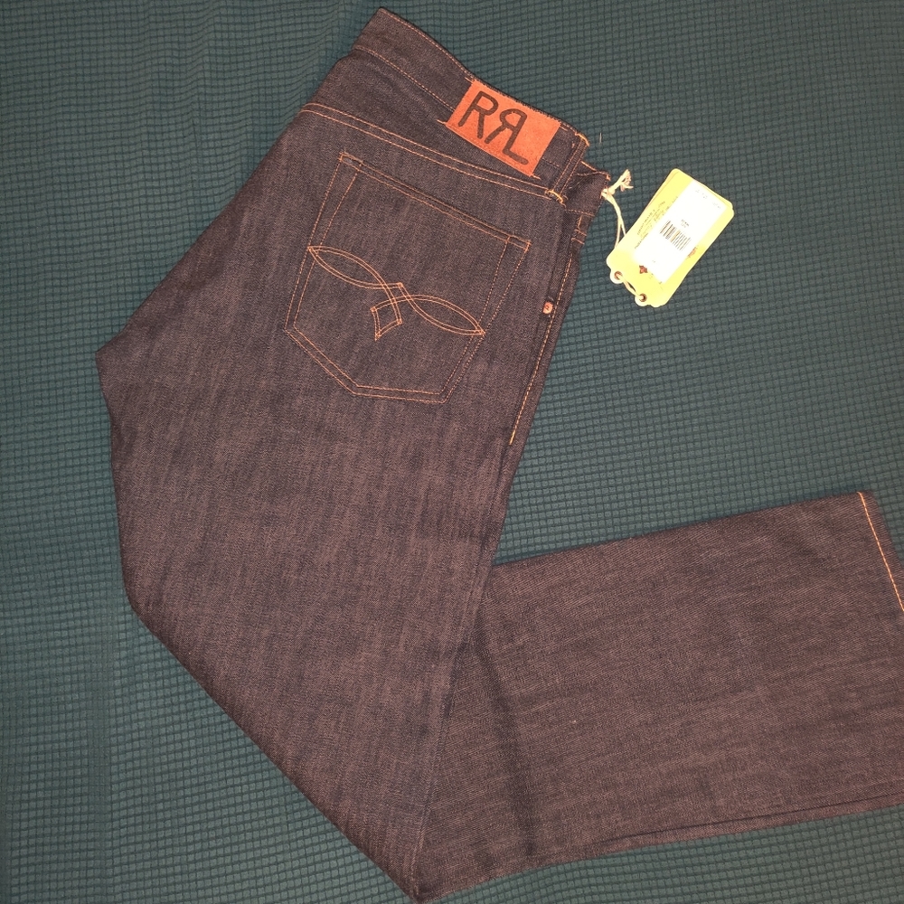 Ralph Lauren RRL Double RL Low Straight Jeans Rigid Wash 36x32